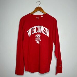 University of Wisconsin Badgers Wisco Waffle Knit Long Sleeve Graphic Top Z